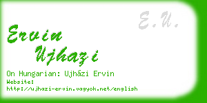 ervin ujhazi business card